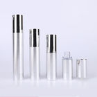 10ml 15ml 20ml 30ml silver plastic PP ABS AS manufacturers airless pump bottle wholesale cosmetic packaging