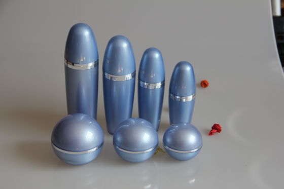 Luxury Empty Acrylic Cosmetic Face Cream Jar Blue For Makeup BB Cream