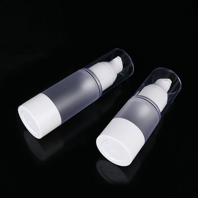 Clear airless pump bottle with lotion pump for skincare