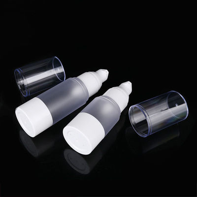 Clear airless pump bottle with lotion pump for skincare